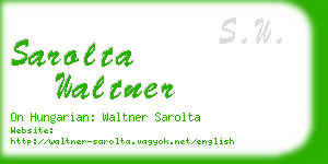 sarolta waltner business card